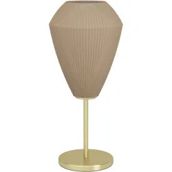 Eglo Tischlampe Caprarola Stahl 46 cm - Farbe: messing gebürstet/smoky - Tischlampe