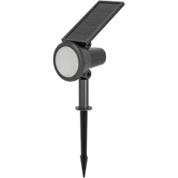 Eglo Solaraussenlampe Sambuco Schwarz Kunststoff 10 cm 37.5 cm - Lichtfarbe: Warmweiss - Solaraussenlampe