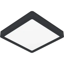 Eglo Deckenlampe Fueva 5 Schwarz Stahl 21 cm 2.8 cm - LED - Lichtfarbe: Warmweiss - Deckenlampe- LED Energiesparlampe