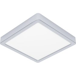 Eglo Deckenlampe Fueva 5 Grau Stahl 21 cm 2.8 cm - Farbe: chrom - LED - Lichtfarbe: Warmweiss - Deckenlampe- LED Energiesparlampe