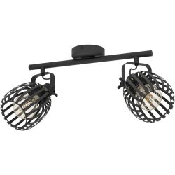 Eglo Spot Girona Schwarz Stahl 19 cm 15 cm - Farbe: Schwarz/Messing - Spot