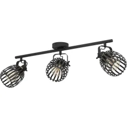 Eglo Spot Girona Schwarz Stahl 19 cm 15 cm - Farbe: Schwarz/Messing - Spot