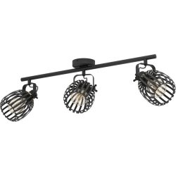 Eglo Spot Girona Schwarz Stahl 19 cm 15 cm - Farbe: Schwarz/Messing - Spot