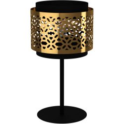 Eglo Tischlampe Sandbach Schwarz Stahl 45 cm - Farbe: Schwarz/Messing - Tischlampe