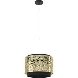 Eglo Pendellampe Sandbach Schwarz Stahl 110 cm - Farbe: Schwarz/Messing - Pendellampe