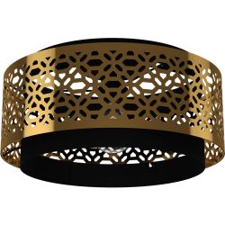 Eglo Deckenlampe Sandbach Schwarz Stahl 22 cm - Farbe: Schwarz/Messing - Deckenlampe