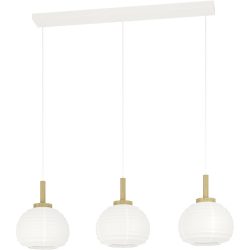 Eglo Pendellampe Summerhill Braun/Weiss Stahl/Holz 22.5 cm 110 cm - Farbe: weiss/braun - Material: Holz/Stahl - Pendellampe