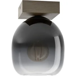 Eglo Deckenlampe Filago Braun Stahl/Holz 20 cm - Material: Holz/Stahl - Deckenlampe