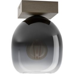 Eglo Deckenlampe Filago Braun Stahl/Holz 20 cm - Material: Holz/Stahl - Deckenlampe