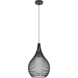 Eglo Pendellampe Razoni 1 Schwarz Stahl 110 cm - Pendellampe