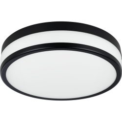 Eglo Deckenlampe LED Palermo Schwarz Stahl 7.5 cm - LED - Lichtfarbe: Warmweiss - Deckenlampe- LED Energiesparlampe