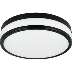 Eglo Deckenlampe LED Palermo Schwarz Stahl 7.5 cm - LED - Lichtfarbe: Warmweiss - Deckenlampe- LED Energiesparlampe