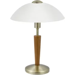 Eglo Tischlampe Solo 1 Braun Stahl/Holz 35 cm - Farbe: buche - Material: Holz/Stahl - Tischlampe
