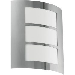 Eglo Wandlampe aussen City Edelstahl Edelstahl 26 cm - Wandlampe aussen
