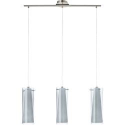 Eglo Pendellampe Pinto Nero Grau Stahl 110 cm - Farbe: Nickel matt - Pendellampe