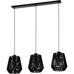 Eglo Pendellampe Persley Schwarz Stahl 22 cm 110 cm - Pendellampe