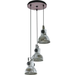 Eglo Pendellampe Barnstaple Stahl/Holz 150 cm - Farbe: Patina - Material: Holz/Stahl - Pendellampe