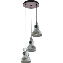 Eglo Pendellampe Barnstaple Stahl/Holz 150 cm - Farbe: Patina - Material: Holz/Stahl - Pendellampe