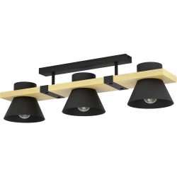 Eglo Deckenlampe Maccles Braun/Schwarz Stahl/Holz 18 cm 20.5 cm - Material: Holz/Stahl - Deckenlampe