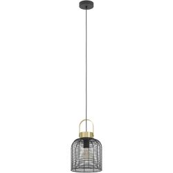 Eglo Pendellampe Roundham Schwarz Stahl 110 cm - Farbe: Schwarz/Messing - Pendellampe