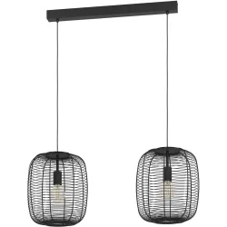 Eglo Pendellampe Rinroe Schwarz Stahl 32.5 cm 110 cm - Pendellampe