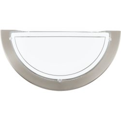 Eglo Wandlampe Planet 1 Grau Stahl 14.5 cm - Farbe: Nickel matt - Wandlampe