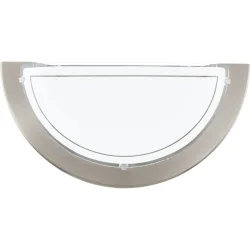 Eglo Wandlampe Planet 1 Grau Stahl 14.5 cm - Farbe: Nickel matt - Wandlampe