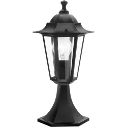 Eglo Stehlampe aussen Laterna 4 Schwarz Aluminium 38.5 cm - Material: Aluguss - Stehlampe aussen