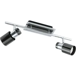 Eglo Spot Davida 1 Schwarz Stahl 7 cm - Farbe: Nickel/schwarz - Spot