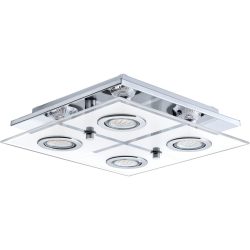 Eglo Deckenlampe Cabo Grau Edelstahl 29 cm 7 cm - Farbe: chrom - Deckenlampe