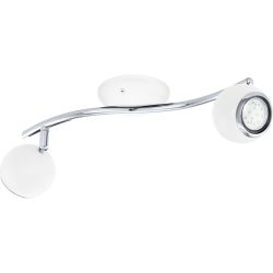 Eglo Spot Bimeda Weiss/Grau Stahl 10 cm - Farbe: weiss/chrom - Lichtfarbe: Warmweiss - Spot