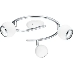 Eglo Spot Bimeda Weiss/Grau Stahl 34.5 cm - Farbe: weiss/chrom - Lichtfarbe: Warmweiss - Spot