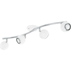 Eglo Spot Bimeda Weiss/Grau Stahl 10 cm - Farbe: weiss/chrom - Lichtfarbe: Warmweiss - Spot