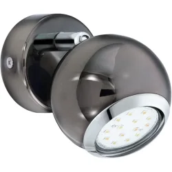 Eglo Spot Bimeda Grau Stahl - Farbe: Nickel - Lichtfarbe: Warmweiss - Spot