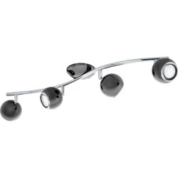 Eglo Spot Bimeda Grau Stahl 10 cm - Farbe: Nickel - Lichtfarbe: Warmweiss - Spot