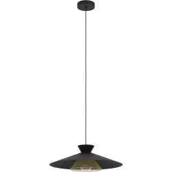 Eglo Pendellampe Grizedale Schwarz Stahl 110 cm - Farbe: Schwarz/Messing - Pendellampe