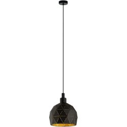 Eglo Pendellampe Roccaforte Gold/Schwarz Stahl 110 cm - Farbe: schwarz-gold - Pendellampe