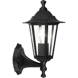 Eglo Wandlampe aussen Laterna 4 Schwarz Aluminium 32 cm - Material: Aluguss - Wandlampe aussen