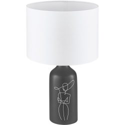Eglo Tischlampe Vinoza Schwarz 53.5 cm - Material: Keramik - Tischlampe