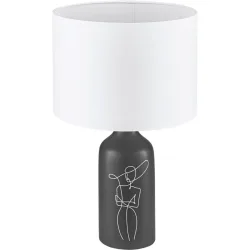 Eglo Tischlampe Vinoza Schwarz 53.5 cm - Material: Keramik - Tischlampe