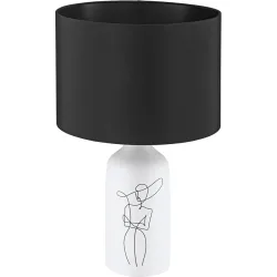Eglo Tischlampe Vinoza Weiss 53.5 cm - Material: Keramik - Tischlampe