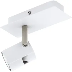 Eglo Spot Vergiano Weiss/Grau Aluminium/Stahl 16.5 cm - Farbe: Nickel matt/weiss - Spot