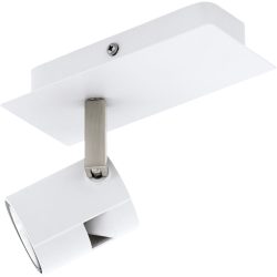 Eglo Spot Vergiano Weiss/Grau Aluminium/Stahl 16.5 cm - Farbe: Nickel matt/weiss - Spot