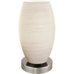 Eglo Tischlampe Batista 3 Grau Stahl 22.5 cm - Farbe: Nickel matt - Tischlampe