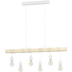 Eglo Pendellampe Townshend Weiss Stahl 10 cm 110 cm - Pendellampe