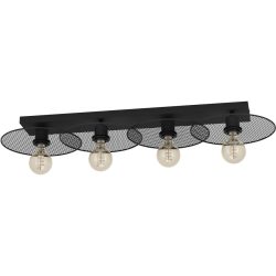 Eglo Deckenlampe Ikeston Schwarz Stahl 33 cm 12 cm - Deckenlampe