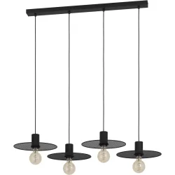 Eglo Pendellampe Ikeston Schwarz Stahl 28 cm 110 cm - Pendellampe