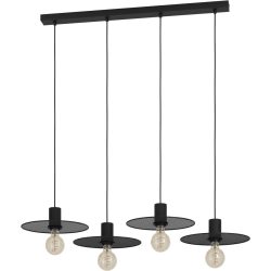 Eglo Pendellampe Ikeston Schwarz Stahl 28 cm 110 cm - Pendellampe