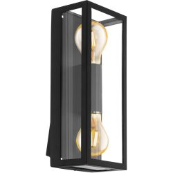Eglo Wandlampe aussen Alamonte 1 Schwarz Stahl 38 cm - Wandlampe aussen