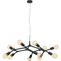 Eglo Pendellampe Bocadella Schwarz Stahl 110 cm - Pendellampe